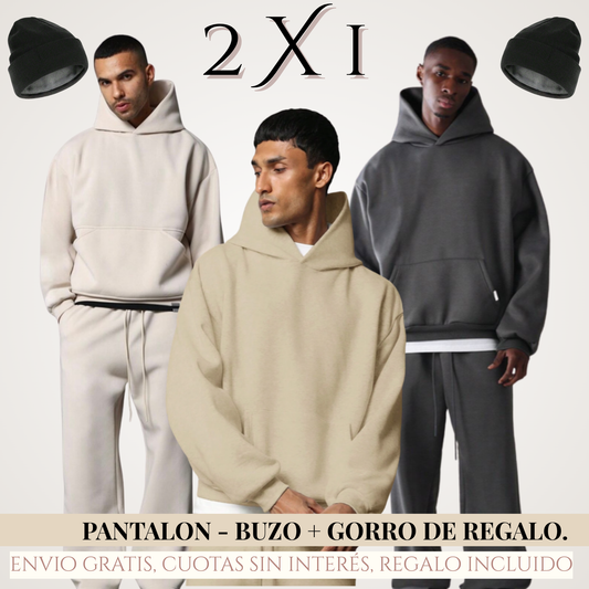 2 x 1: Pantalon Jogging / Buso + GORRO DE REGALO
